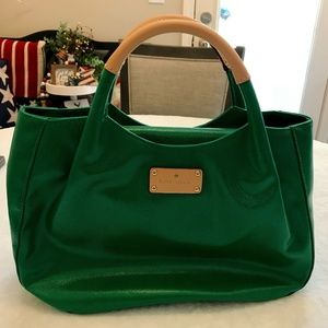 Kate Spade Fulton Street Treesh Satchel GREEN EXCELLENT CONDITION!!